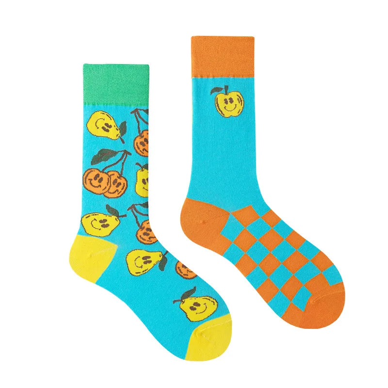 1 Pair Man Women Sock Original AB Tide Socks Colorful Cat Dog Koala Cow Cotton Socks Four Seasons Unisex Socks for Birthday Gift
