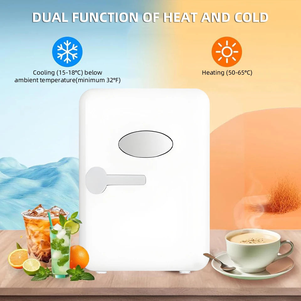 Yanace 15L Portable Car Refrigerator Dual Zone Mini Fridge Freezer for Camping Travel Electric Cooler Box  Outdoor Use