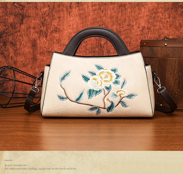 Luxury Designer Handbag Women Embroidered Shoulder Bag High-quality PU Diagonal Cross Bag Holiday Gift Office Handbag Handtasche