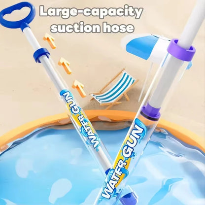 Pull-Type Water Gun, Clear Tube Squirt Shooter, Summer Water Toy for Beach, Pool, Drifting & Outdoor Party Activities