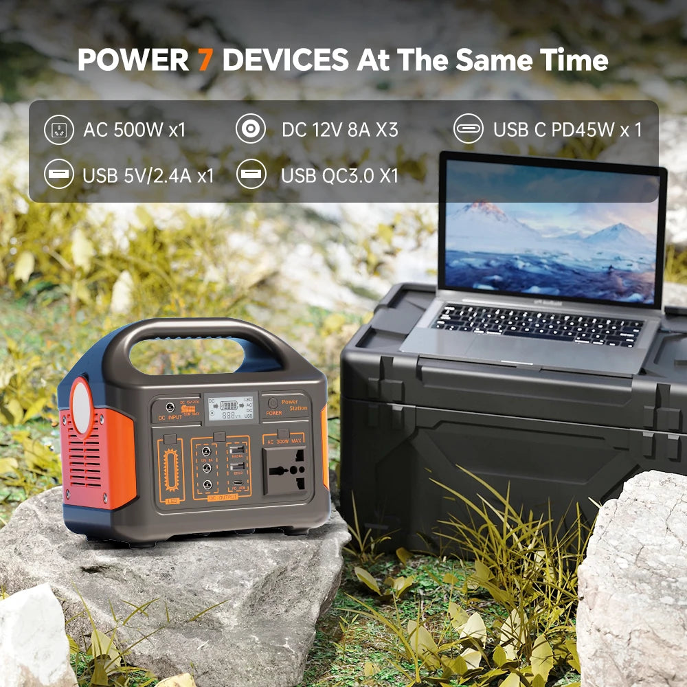 Gaiaray Solar Power Station 500W 300W Solar Generator 460WH 230WH Super Fast Charging APP Control Emergency Power Station for Home Camping Power Outages 110V US Warehouse