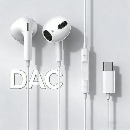 Gen4 Earphones Wired Small Talk Type C 3.5mm HeadEarsets Noise Cancelling Bass Earbuds In Ear Control Mic Earpiece Android Phone
