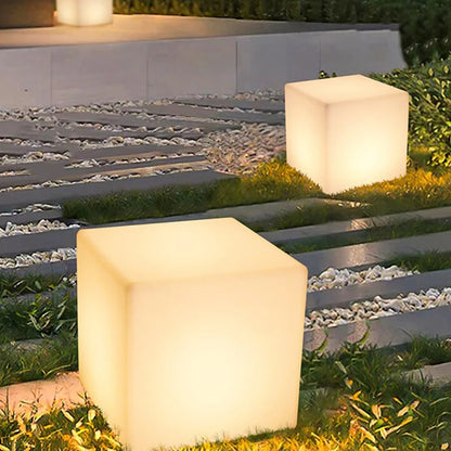 Luminous Cube Lamp Lawn Solar LED Outdoor Lighting Non Solar Lamp Outdoor Garden Decoration Outdoor Courtyard Light