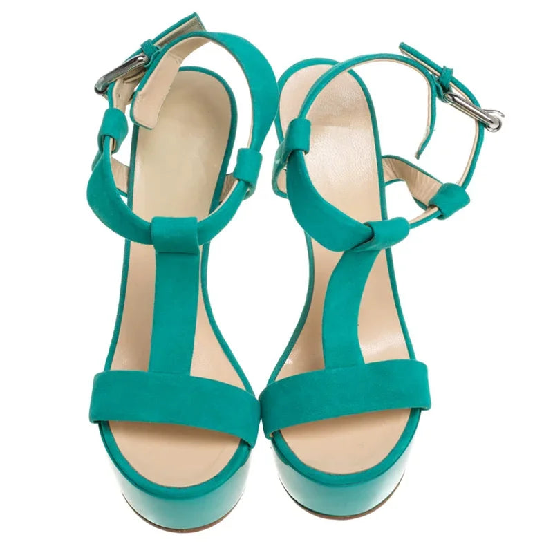 Platfrom Strange Style T Tied Sandas Sexy Pointed Toe Slingback Buckle Strap Customized New Arrivals Fashion Women Modern Shoes