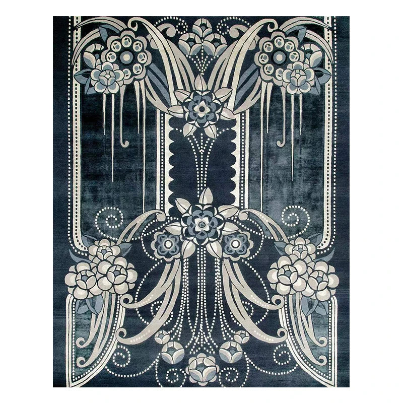 Light Luxury Cloakroom Carpet Home Non-slip Mat Large Area Bedroom Decor Washable Rug European Retro Carpets for Living Room