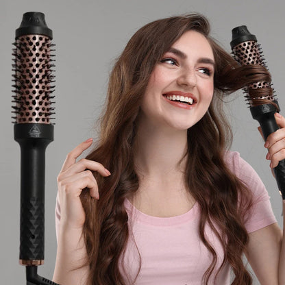 2 In 1 Hair Comb Ionic Hair Curler Hair Straightener Professional Curling Iron Heated Hair Styling Brush