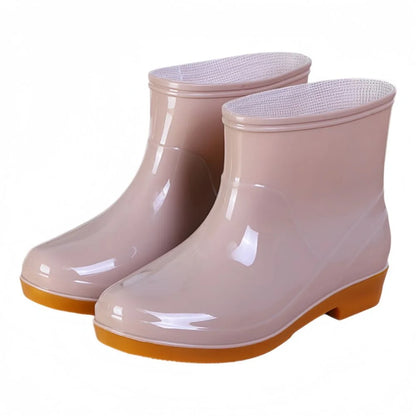 Non-slip Women's Short Rain Boots Waterproof Lightweight Garden Rain Shoes Low-top Durable Water Shoes For Outdoors,Kitchen,Work