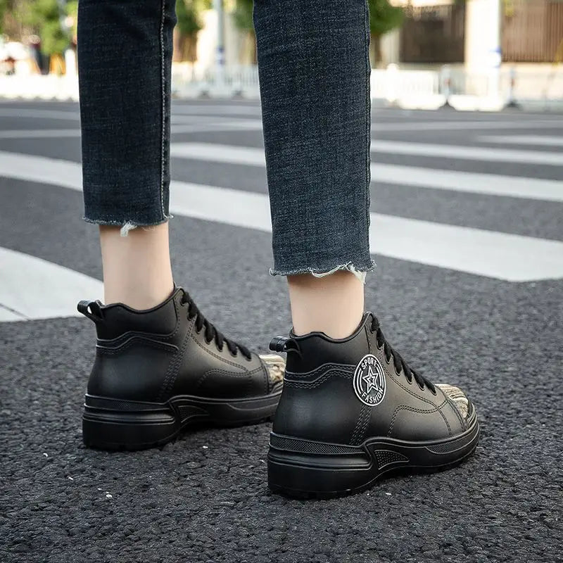 2026 New Heavy Duty Thick Bottom Rubber Rain Boots Woman Waterproof Anti-skid Casual Boots for All Seasons Female Water Shoes
