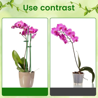 Adjustable Plant Support Rod Garden Stakes Shrub Flower Stick Tomatoes Vine Orchid Stand Potted Plants Holder Pole with Clip
