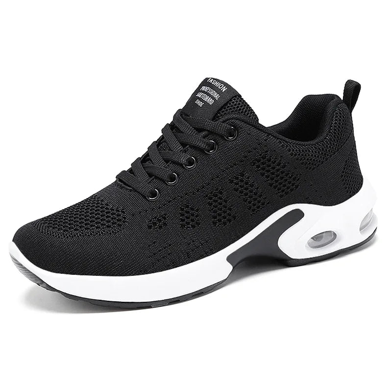 Spring Autumn Women Mesh Breathable Sports Shoes Lady Non-slip Running Shoes Adult Student Commuter Casual Shoes Everyday Casual