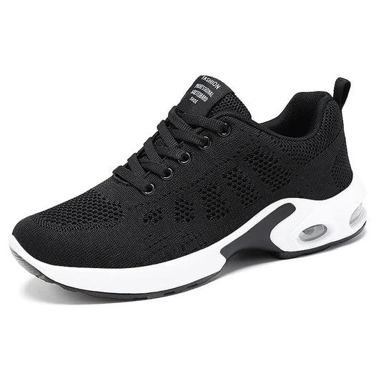 Spring Autumn Women Mesh Breathable Sports Shoes Lady Non-slip Running Shoes Adult Student Commuter Casual Shoes Everyday Casual