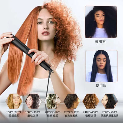 Hair Straightener Curler 500°F Professional Hair Flat Iron For Salon Styling Tools Keratin Treatment Dual Voltage LCD Display