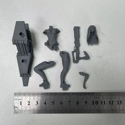 1/24 Scale Cyberpunk Science Fiction Female Warrior Resin Figure Model Kit Hobby Garage Kit Unassembled Unpainted Free Shipping