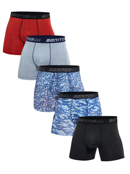 5pcs Pack 2025 Men Panties Polyester Underwear Male Brand Boxer And Underpants For Homme Lot Luxury Set Sexy Shorts Gift Slip