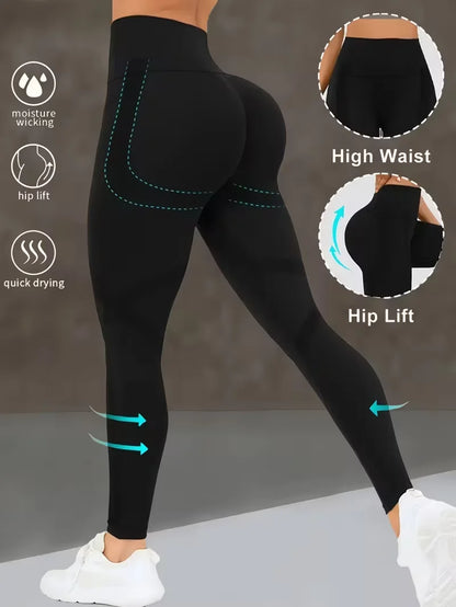 Women's High Waist Yoga Pants, Butt Lifting Wide Waistband Leggings, Adjustable Butt Lift Workout Trousers for Running Gym Fitne
