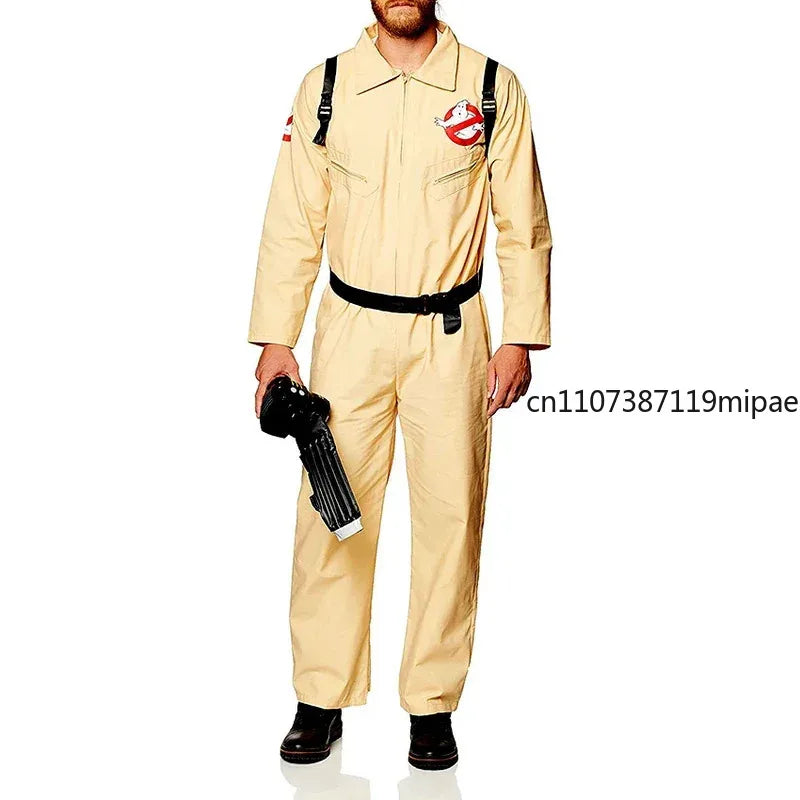 NEW GhostBusters Halloween Costumes Cosplay For Men Adult Women Ghost Busters Jumpsuits with Proton Pack Carnival Suits Clothes