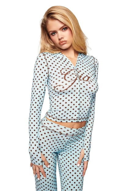 gia slim fit letter printed open thread design hooded zipper short jacket pants set