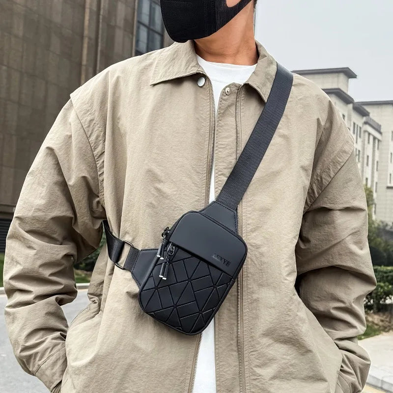 New Universal Crossbody Small Bag Casual Rhombus Grid Shoulder Fashion Mobile Phone Breast Bag Premium Crossbody Bag