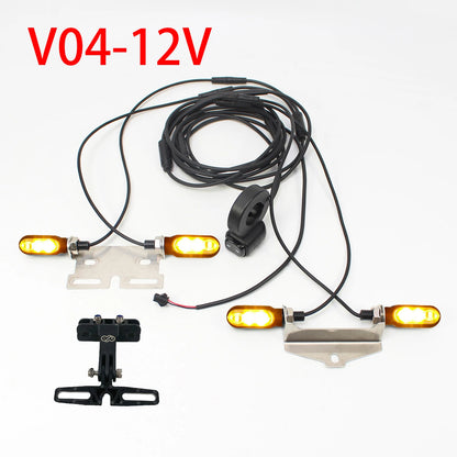 EBKE Electric Bicycle Ebike Turn Signal V04 12V or 36V 48V 52V 72V Waterproof Cable LED Flashing