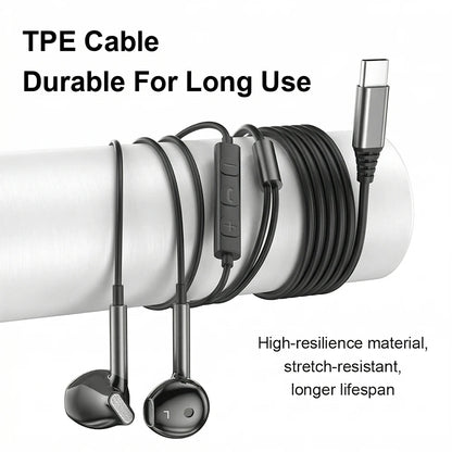 For Samsung Earphones HiFi Surround Sound With Mic Volume Control Type C 3.5mm Music Wired Headphones For Galaxy S26 S25 S24 S23