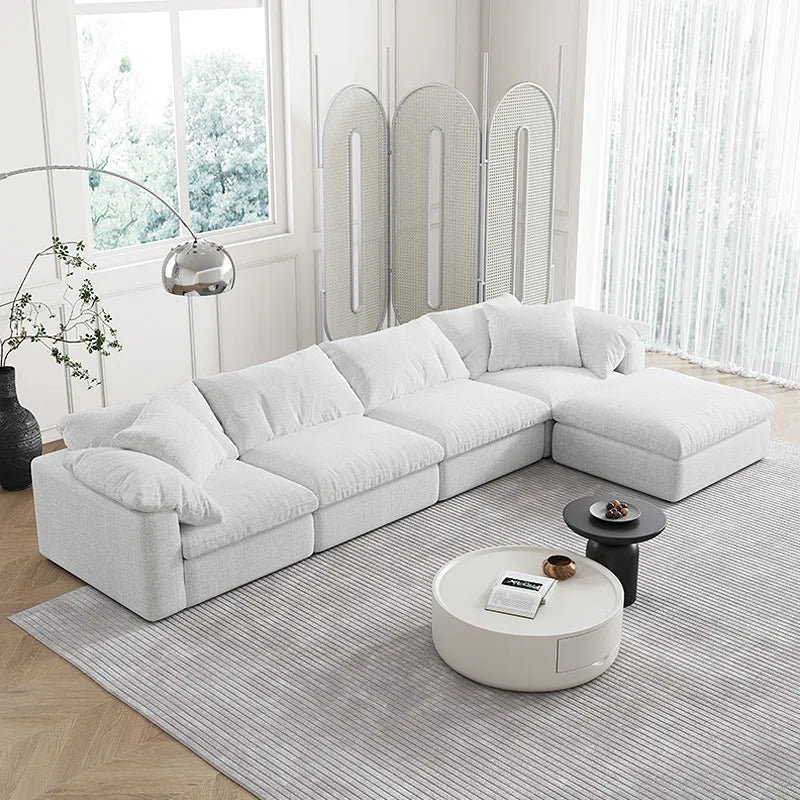 Modern Design l Shape Sofa Set Living Room Furniture Sectional Couch Set Modern Living Room Sofa White Sofas for Home