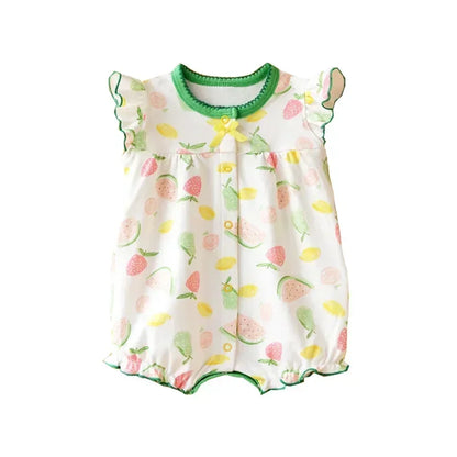 3-18 Month baby Summer clothes rompers girls overalls short Sleeve bodysuit cotton baby clothing jumpsuit newborn Girl onesies