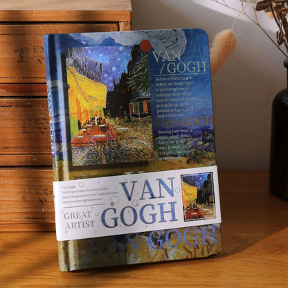 Oil Painting Landscape High  Value Art Retro Student Notebook Oil Painting Notebook Styles Include Sunrise Impression Starry Sky