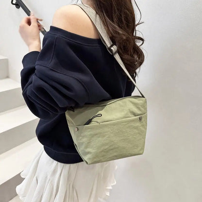 Fashion Waterproof Nylon Crossbody Bag Quick-dry Portable Large Capacity Lightweight Casual Shoulder Bag Versatile Phone Bag
