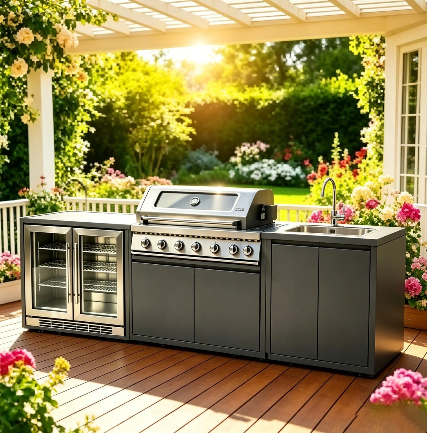 Full Kitchens Offer Complete Outdoor Kitchens, Durable Cabinets Set with Kitchen Islands & Carts, Ensemble Casserole De Cuisine