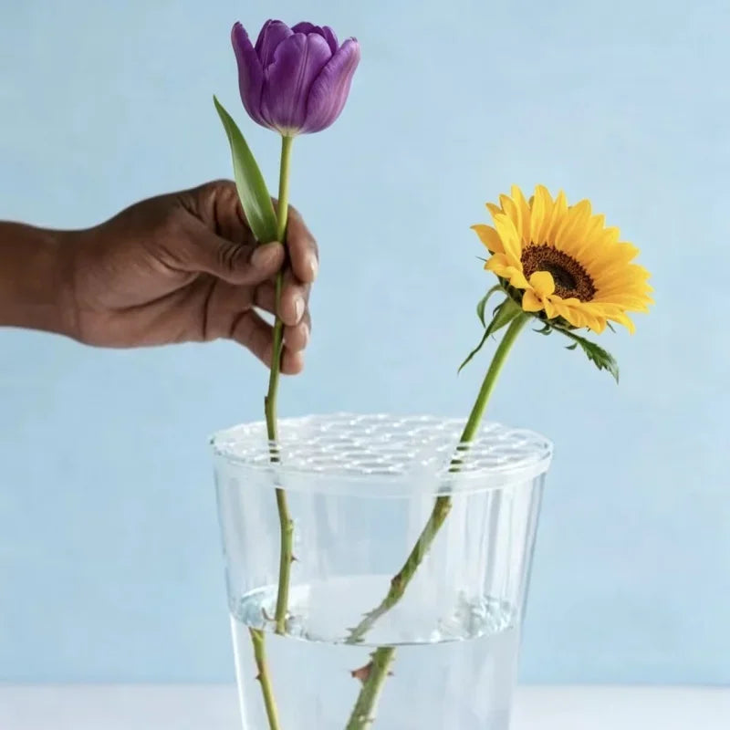 Silicone Diy Arrangement Holder Vase Grid Insert Reuseable Flower Arrangements Supplies Arrangement Holder Plant Straw Fixation