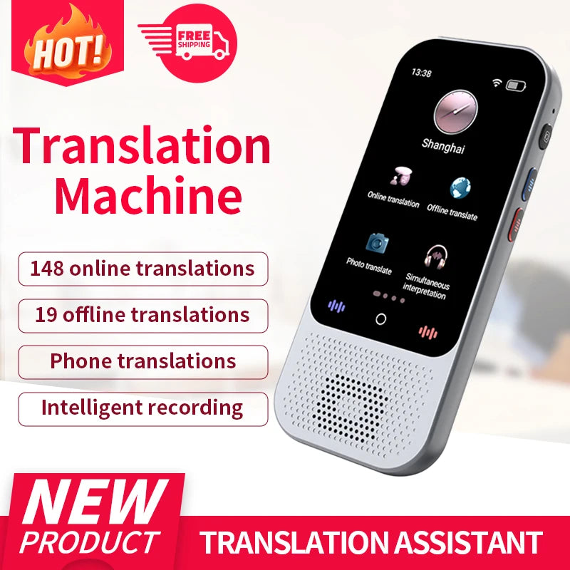 Language Translator Device Support 138 Languages Translation Device AI Translator with ChatGPT Offline Photo Voice Translator