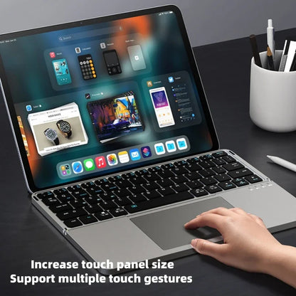 Folding Magnetic Bluetooth Keyboard with Touchpad External Wireless Stand Holding Keyboard for Ipad/iphone/android/windows Kit