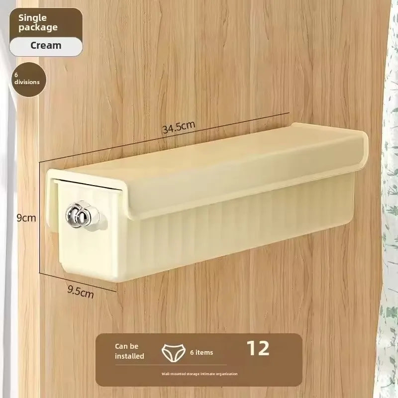 1pc Pull-out Underwear Bra Organizer Drawer Socks Storage Box Wall Mounted Panties Boxes Bedroom Closet Organizer Spave Saving