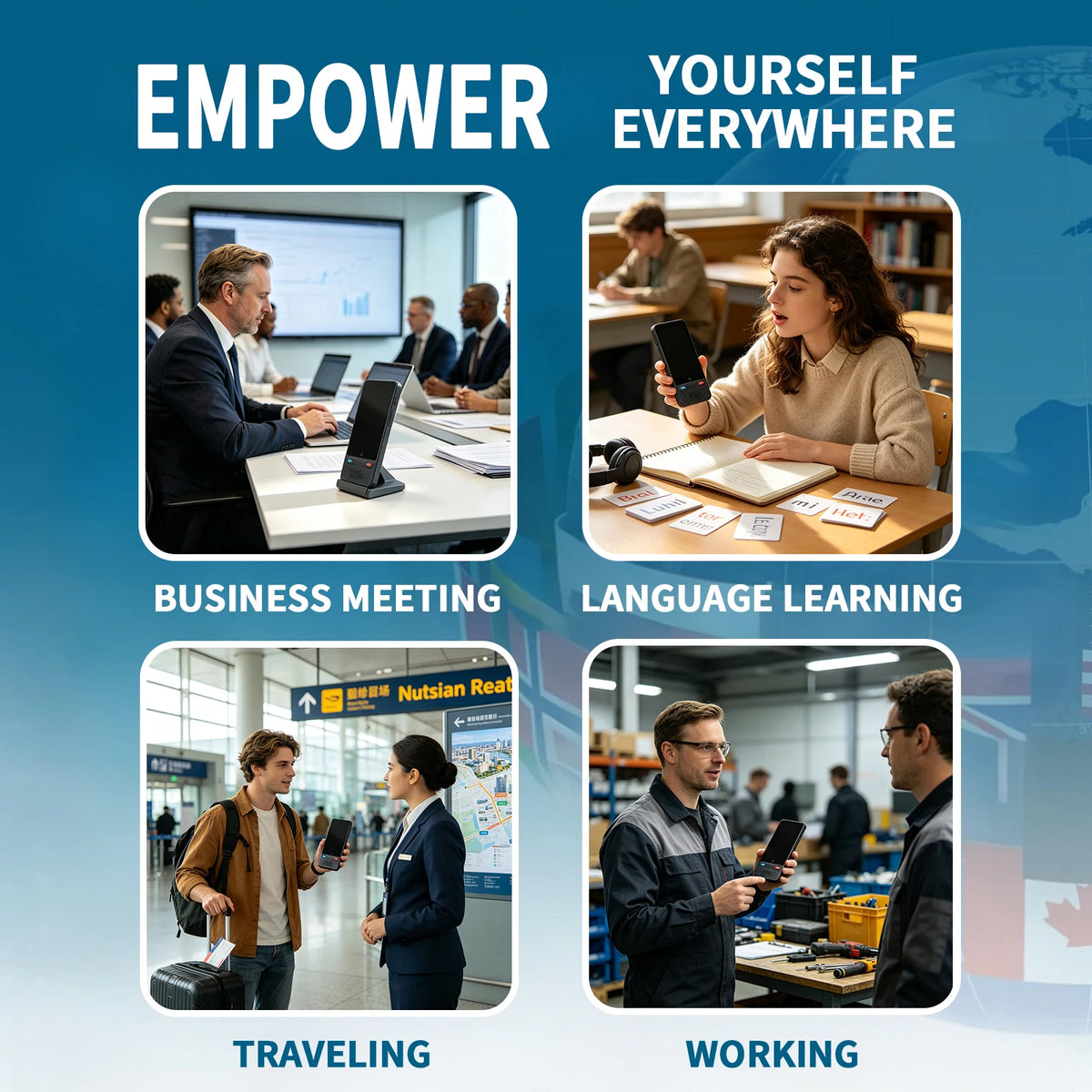 Language Translator Device AI Translation Support ChatGPT 138 Languages Translation Two Way Real Time Voice Translation