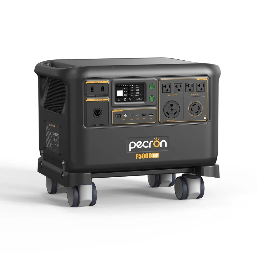 F5000LFP Power Station, 5120Wh Solar Generator with 7200W AC Output, 6400W Solar Input, 120V/240V Dual Voltage,, Customized