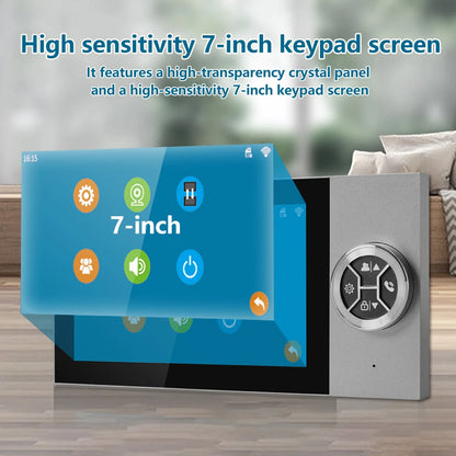 7Inch 4-Wired AHD WIFI Video Door Phone Intercom 1080P HD Visual Doorbell with Tuya APP Remote Control And Peephole Viewer