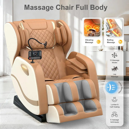 Track Massage Chair Full Body, Zero Gravity Recliner | 12 Fix Rollers, 8 Airbags, 15 Auto Programs, Foot, Custom