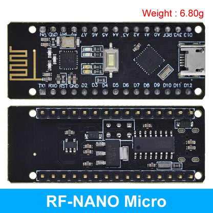 TZT 1/3PCS RF-Nano for Arduino Nano V3.0, Micro USB Nano Board ATmega328P QFN32 5V 16M CH340, Integrate NRF24l01+2.4G wireless