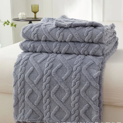 New Winter Coral Fleece Blankets Home Cozy Office Sofa Blanket Warm Nap Throw Blanket Travel Textile Fleece Thick Warm Blankets