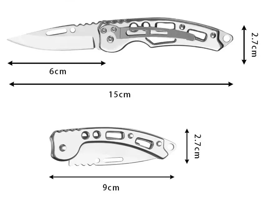 Colorful Keychain Folding Knife | Stainless Steel Blade | Compact Outdoor Carry