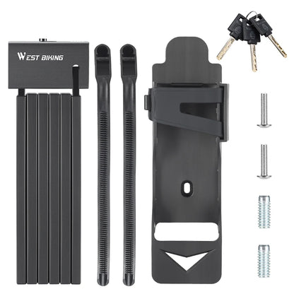 WEST BIKING Bicycle Lock Portable Foldable Anti-theft Lock MTB Road Security Scooter Electric E-Bike Cycling Bicycle Accessories