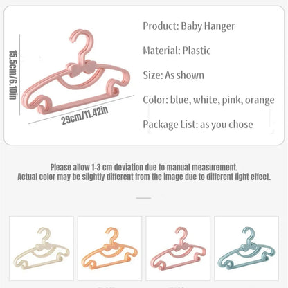 5-50pcs Baby Hangers Plastic Kids Clothes Storage Hanger for Nursery