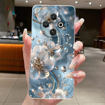 For Tecno Spark 30C Case kl5 kl5n Aesthetic Butterfly Flower Clear Soft Silicone Back Cover Techno Spark 30C Phone Case k15 k15n