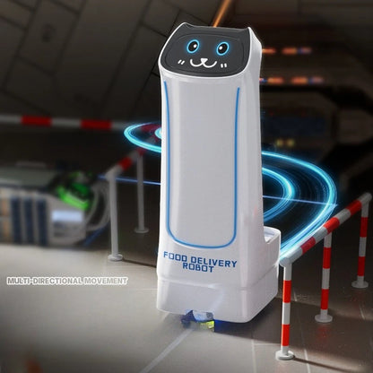 Food Delivery Robot Toy with Light & Sound Remote-controlled Car Parent-Child Interactive Food Delivery Machine Creative Gift