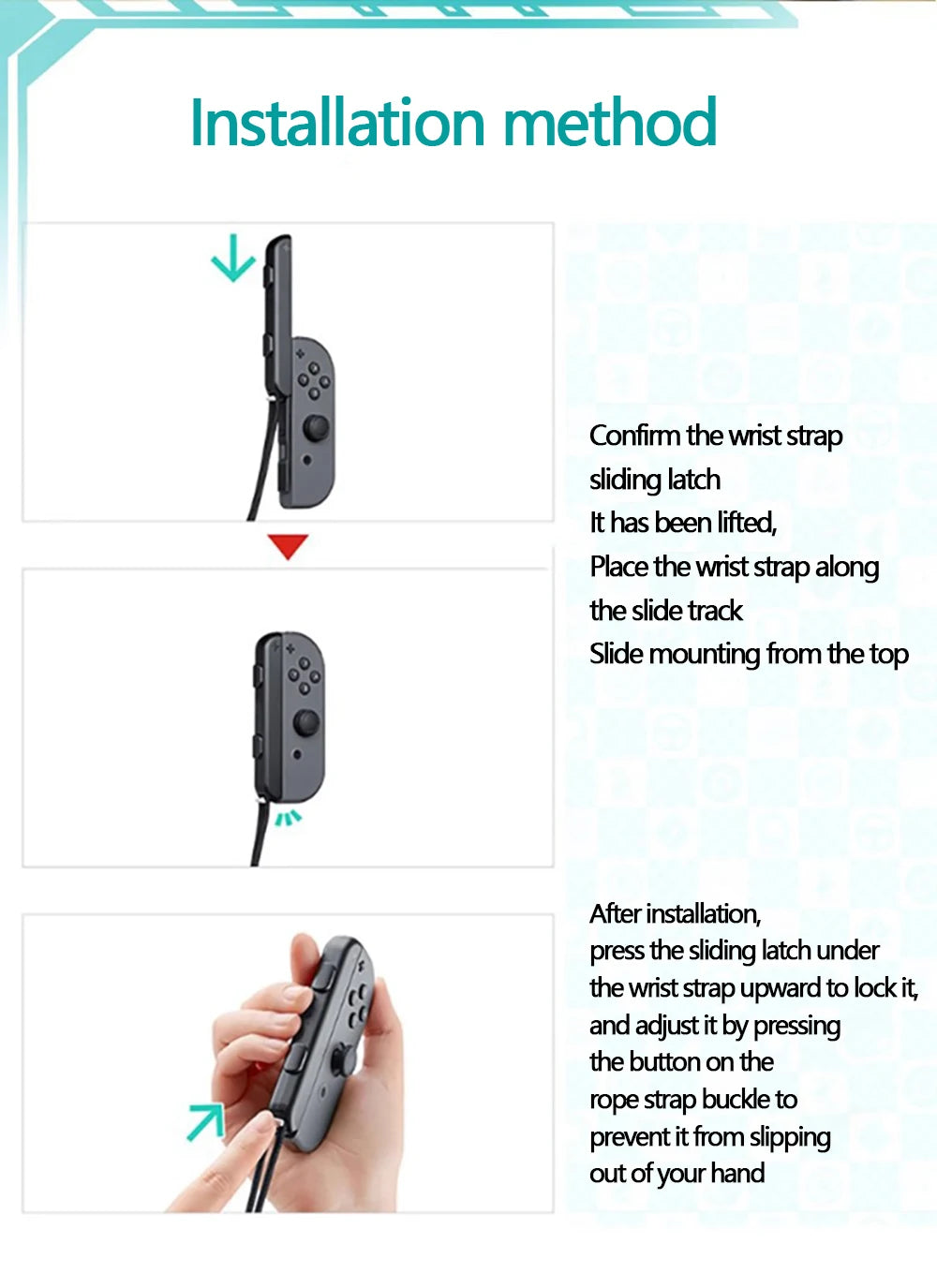 2Pcs For Nintend Switch & OLED For Switch Joycon Gamepad Controller Gamepad Hand Rope Wrist Strap Laptop Video Games Accessories