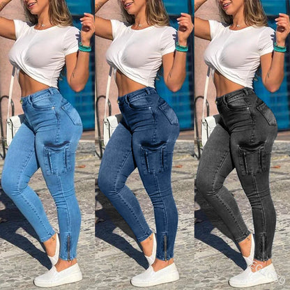 Women's Stretch Skinny High Waist Pencil Long Pants, Narrow, Straight Leg Wrap Hips, Ladies' Shapewear, Plus Size, S-3XL, 2024