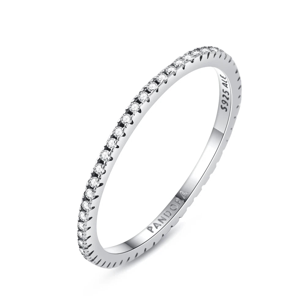 925 Sterling Silver Red Luminous firefly Heart Stone Snowflake Daisy Ring Rings Wedding Fashion Fine Jewelry For Mother Day