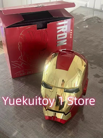 Newly Upgraded Iron Man Helmet Mk5 Mk50 Mk17 Wearable Voice Controlled Opening And Closing Classic Collectible Ornaments Gifts
