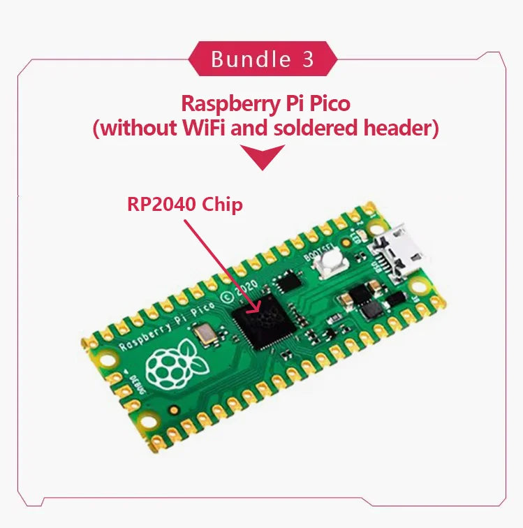 Original Raspberry Pi Pico/2, Pico with Wireless WiFi Development Board, Pico or Pico H with Pin Header, Support MicroPython/C++