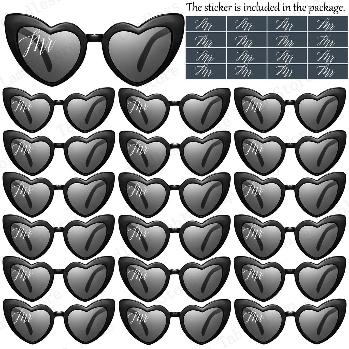 12-120 Pcs Wedding Heart Sunglasses Mr/Ms Bride Glasses Wedding Gift for Guest Bridesmaid Heart Glasses Just Married Party Favor
